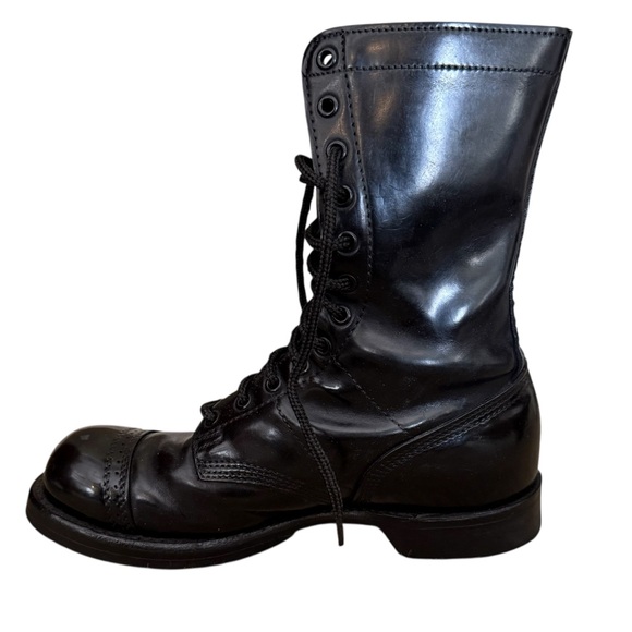 Corcoran Black Genuine Leather 10” Jump Boot Combat Motorcycle Grunge Size 8E - Picture 3 of 13